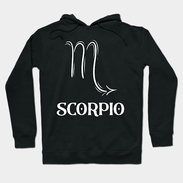 Scorpio One Line Horoscope Outline Zodiac Sign Hoodie by amango